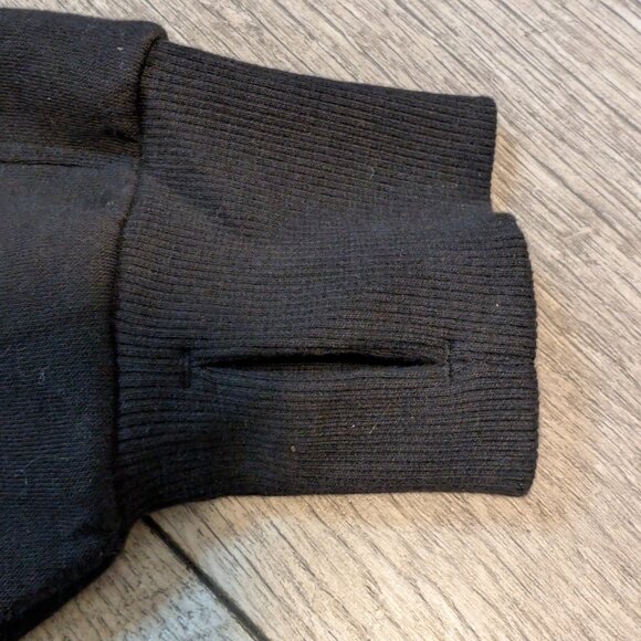 Black Cropped Zip Hoodie Oversized Dolman Sleeve Athleisure XL NWOT JoyLab - Picture 10 of 14